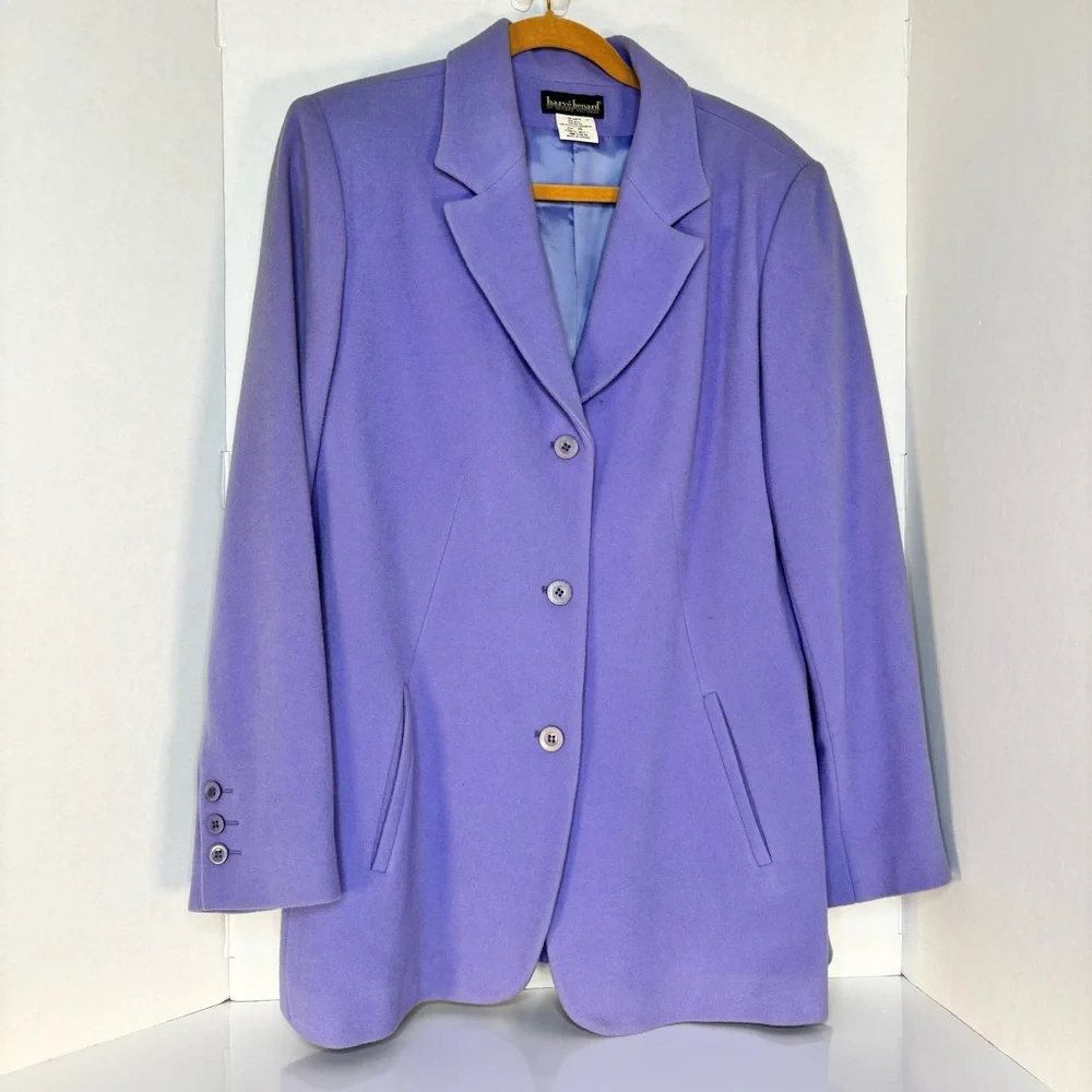 Harv’e benard- Lavender Single-Breasted Wool-Blend Blazer. Suze 16 - Picture 2 of 12
